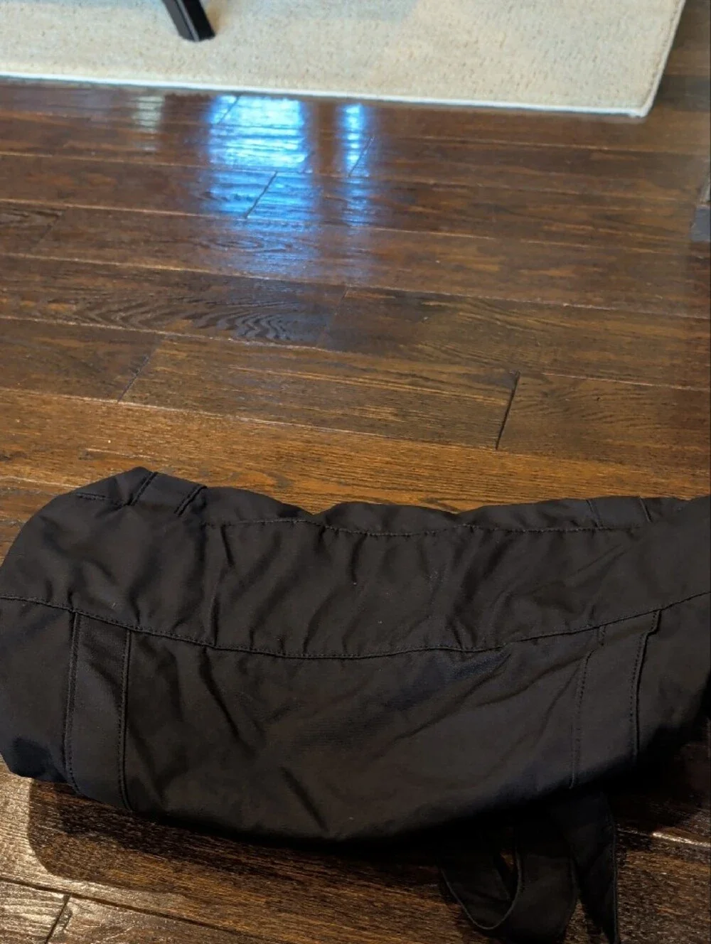 Nike Black Duffel with White Gradient Logo